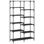 Black engineered iron and wood shelf 100x32x170 cm by vidaXL, Bookcases and shelves - Ref: Foro24-832788, Price: 101,40 €, Di...