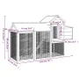 Solid red pine wood chicken coop 193x65x117 cm by vidaXL, Cages and habitats for small animals - Ref: Foro24-172235, Price: 1...