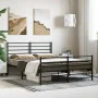 Black metal headboard and footboard bed frame 160x200 cm by vidaXL, Beds and slatted bases - Ref: Foro24-352340, Price: 134,7...