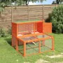 Solid pine wood rabbit hutch in brown, 102x90x84.5 cm by vidaXL, Cages and habitats for small animals - Ref: Foro24-172283, P...