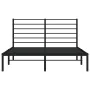 Bed frame with black metal headboard 140x200 cm by vidaXL, Beds and slatted bases - Ref: Foro24-352320, Price: 97,53 €, Disco...