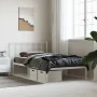 Metal bed frame with white headboard 100x200 cm by vidaXL, Beds and slatted bases - Ref: Foro24-352524, Price: 72,95 €, Disco...