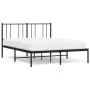 Bed frame with black metal headboard 135x190 cm by vidaXL, Beds and slatted bases - Ref: Foro24-352479, Price: 103,85 €, Disc...