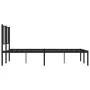 Bed frame with black metal headboard 135x190 cm by vidaXL, Beds and slatted bases - Ref: Foro24-352479, Price: 103,85 €, Disc...