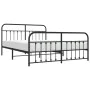 Estructura de cama cabecero y estribo metal negro 183x213cm de vidaXL, Camas y somieres - Ref: Foro24-352601, Precio: 140,20 ...