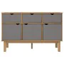 OTTA Sideboard aus massivem Kiefernholz braun und grau 114x43x73,5 cm von vidaXL, Sideboards - Ref: Foro24-351298, Preis: 177...