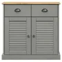 Sideboard with drawers VIGO solid pine wood gray 78x40x75 cm by vidaXL, Sideboards - Ref: Foro24-353204, Price: 179,24 €, Dis...