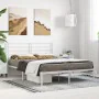 Metal bed frame with white headboard 135x190 cm by vidaXL, Beds and slatted bases - Ref: Foro24-352367, Price: 110,55 €, Disc...