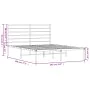 Metal bed frame with white headboard 135x190 cm by vidaXL, Beds and slatted bases - Ref: Foro24-352367, Price: 110,55 €, Disc...