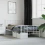 Metal bed frame with headboard and footboard white 107x203 cm by vidaXL, Beds and slatted bases - Ref: Foro24-352543, Price: ...