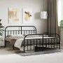 Black metal headboard and footboard bed frame 183x213cm by vidaXL, Beds and slatted bases - Ref: Foro24-353658, Price: 128,49...