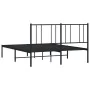 Bed frame with black metal headboard 150x200 cm by vidaXL, Beds and slatted bases - Ref: Foro24-352482, Price: 114,10 €, Disc...