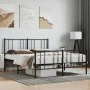 Bed frame with headboard and footboard black metal 120x190 cm by vidaXL, Beds and slatted bases - Ref: Foro24-352495, Price: ...