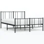 Bed frame with headboard and footboard black metal 120x190 cm by vidaXL, Beds and slatted bases - Ref: Foro24-352495, Price: ...