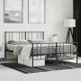 Bed frame with headboard and footboard black metal 120x190 cm by vidaXL, Beds and slatted bases - Ref: Foro24-352495, Price: ...