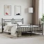 Black metal headboard and footboard bed frame 160x200 cm by vidaXL, Beds and slatted bases - Ref: Foro24-353558, Price: 157,7...