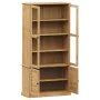 VIGO cabinet with display case solid pine wood 85x35x170 cm by vidaXL, Bookcases and shelves - Ref: Foro24-353193, Price: 309...