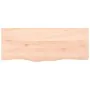 Untreated solid oak wood wall shelf 100x40x(2-6) cm by vidaXL, Shelves and shelves - Ref: Foro24-363565, Price: 83,70 €, Disc...