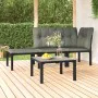 DPC garden coffee table and gray steel 55x55x31 cm by vidaXL, Modular outdoor sofas - Ref: Foro24-362800, Price: 63,62 €, Dis...