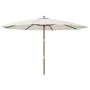 Garden umbrella with sand-colored wooden pole 400x273 cm by vidaXL, Umbrellas - Ref: Foro24-363175, Price: 126,00 €, Discount: %