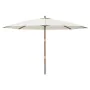 Garden umbrella with sand-colored wooden pole 400x273 cm by vidaXL, Umbrellas - Ref: Foro24-363175, Price: 126,00 €, Discount: %