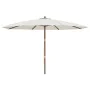 Garden umbrella with sand-colored wooden pole 400x273 cm by vidaXL, Umbrellas - Ref: Foro24-363175, Price: 126,00 €, Discount: %