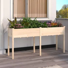 Planter with solid fir wood lining 161x45x76 cm by vidaXL, Pots and planters - Ref: Foro24-364236, Price: 81,83 €, Discount: %