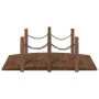 Puente de jardín con cadenas madera maciza abeto 150x67x56cm de vidaXL, Puentes de jardín - Ref: Foro24-363358, Precio: 124,2...