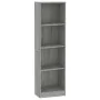 Sonoma gray plywood 4-tier shelving unit 40x24x143 cm by vidaXL, Bookcases and shelves - Ref: Foro24-816066, Price: 47,09 €, ...