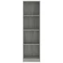 Sonoma gray plywood 4-tier shelving unit 40x24x143 cm by vidaXL, Bookcases and shelves - Ref: Foro24-816066, Price: 47,09 €, ...