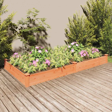 Flowerbed planter with brown fir wood lining 240x120x25 cm by vidaXL, Pots and planters - Ref: Foro24-364302, Price: 90,76 €,...