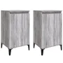 Bedside tables 2 units plywood gray 40x35x70 cm by vidaXL, Nightstands - Ref: Foro24-819657, Price: 57,93 €, Discount: %