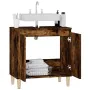 Smoked oak plywood sink cabinet 58x33x60cm by vidaXL, bathroom vanities - Ref: Foro24-821257, Price: 48,68 €, Discount: %