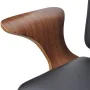 Swivel office chair with curved wood and faux leather by vidaXL, Office chairs - Ref: Foro24-241685, Price: 156,09 €, Discoun...