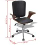 Swivel office chair with curved wood and faux leather by vidaXL, Office chairs - Ref: Foro24-241685, Price: 156,09 €, Discoun...