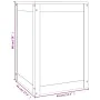 Wäschekoffer aus massivem Kiefernholz grau 44x44x66 cm von vidaXL, Wäschekörbe - Ref: Foro24-823566, Preis: 87,16 €, Rabatt: %