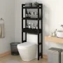 Bathroom shelf solid black pine wood 63x26x171 cm by vidaXL, Towel racks - Ref: Foro24-824662, Price: 84,29 €, Discount: %