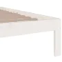 White solid wood bed frame 135x190 cm by vidaXL, Beds and slatted bases - Ref: Foro24-814730, Price: 104,98 €, Discount: %