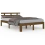 Honey brown solid wood bed frame 120x200 cm by vidaXL, Beds and slatted bases - Ref: Foro24-814752, Price: 127,85 €, Discount: %