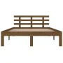 Honey brown solid wood bed frame 120x200 cm by vidaXL, Beds and slatted bases - Ref: Foro24-814752, Price: 127,85 €, Discount: %