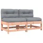 Central sofas with cushions 2 pcs solid wood Douglas fir by vidaXL, Modular outdoor sofas - Ref: Foro24-825581, Price: 149,42...