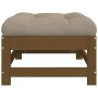 Garden stool with solid pine wood honey brown cushion. by vidaXL, Modular outdoor sofas - Ref: Foro24-825558, Price: 87,20 €,...