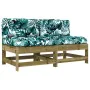 Central sofas with cushions 2 pcs impregnated pine wood by vidaXL, Modular outdoor sofas - Ref: Foro24-825582, Price: 137,90 ...