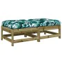 Garden stools with cushions 2 pcs impregnated pine wood by vidaXL, Modular outdoor sofas - Ref: Foro24-825589, Price: 139,60 ...