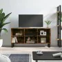 Smoked oak engineered wood TV cabinet 103.5x30x50 cm by vidaXL, TV Furniture - Ref: Foro24-827001, Price: 57,21 €, Discount: %