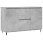 Betongraues Sideboard aus Holzwerkstoff, 104 x 35 x 70 cm von vidaXL, Sideboards - Ref: Foro24-827200, Preis: 97,70 €, Rabatt: %