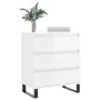 Aparador de madera contrachapada blanco brillante 60x35x70 cm de vidaXL, Aparadores - Ref: Foro24-827190, Precio: 74,55 €, De...