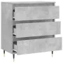 Concrete gray plywood sideboard 60x35x70 cm by vidaXL, Sideboards - Ref: Foro24-827176, Price: 59,58 €, Discount: %