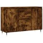 Smoked oak engineered wood sideboard 104x35x70 cm by vidaXL, Sideboards - Ref: Foro24-827201, Price: 88,64 €, Discount: %