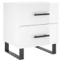 Glossy white engineered wood bedside table 40x35x47.5cm by vidaXL, Nightstands - Ref: Foro24-827360, Price: 53,39 €, Discount: %